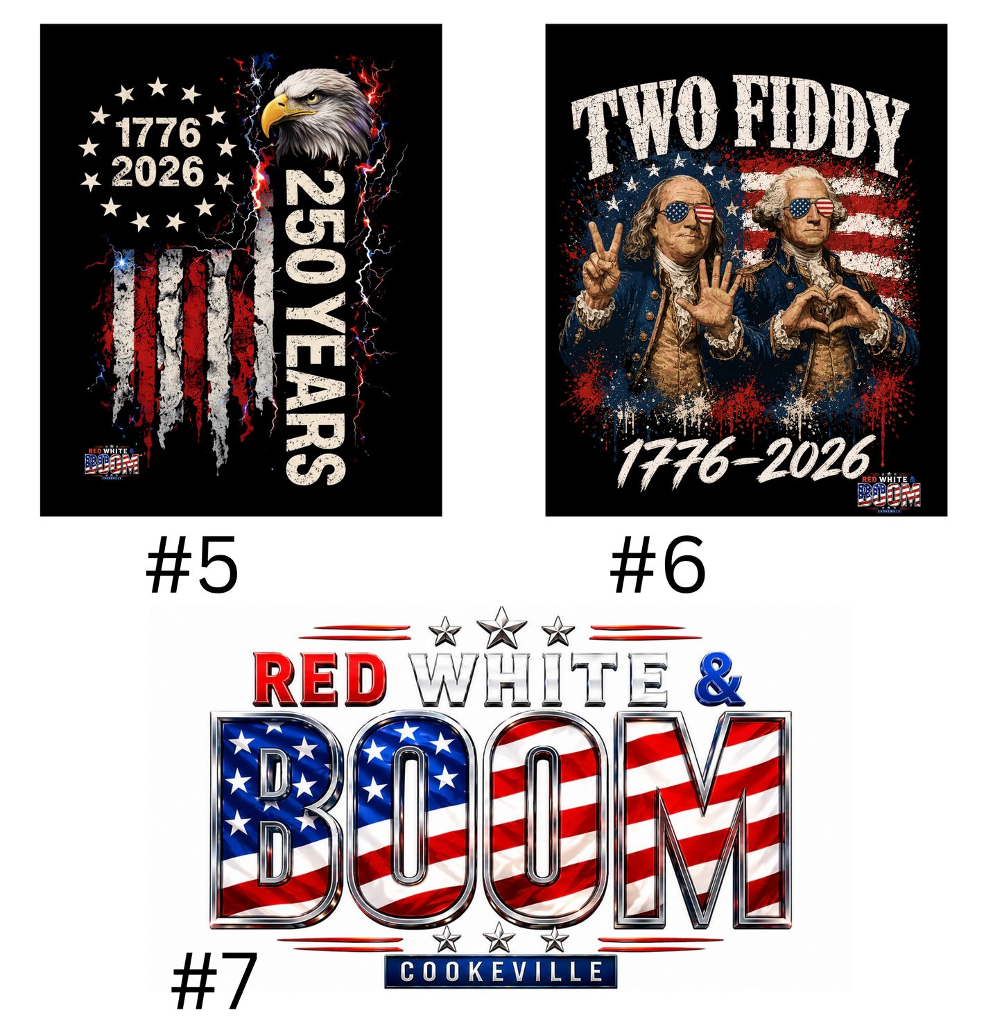 2026 Red White Boom Shirts